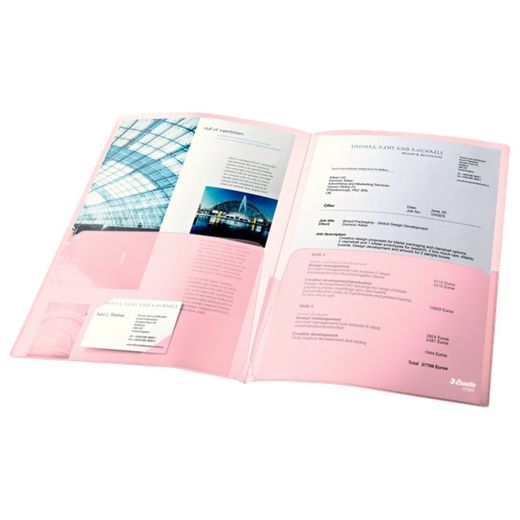 Dossier doppio canguro (borsa 5). PP 180 micron. DIN A4, trasparente