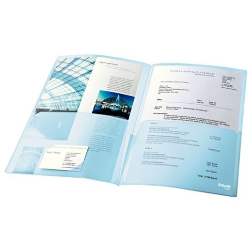 Dossier doppio canguro (borsa 5). PP 180 micron. DIN A4, trasparente