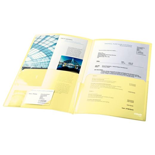 Dossier doppio canguro (borsa 5). PP 180 micron. DIN A4, trasparente