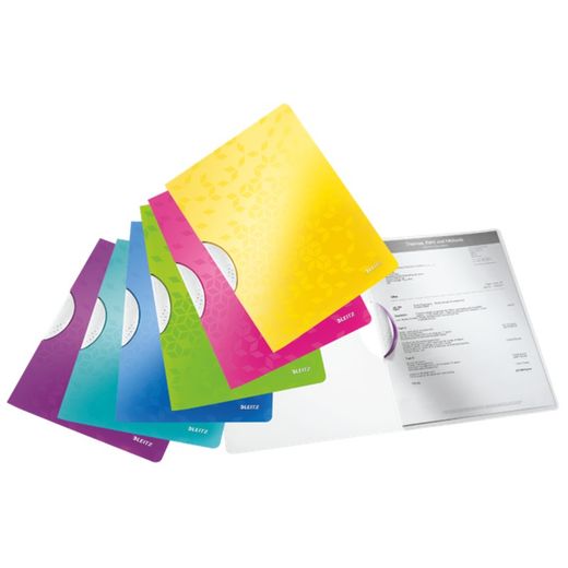 Dossier prezentacyjne WOW. P.P. DIN A4. Ciemnoszary klips i czarne nasadki