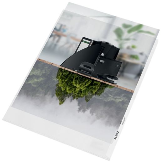 Dossier uñero (Bolsa de 25). PP. 140 micras. Leitz Recycle. DIN A4, transparente
