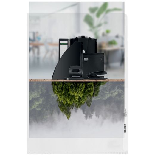 Fingernagel-Dossier (Box mit 100). P.P. 140 Mikron. Leitz Recycling. DIN A4, transparent