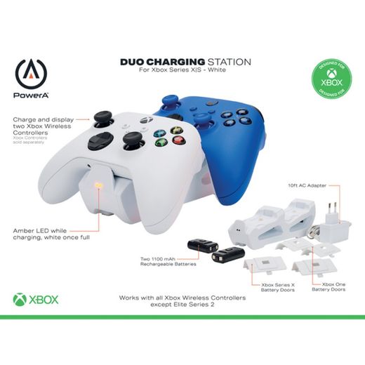 PowerA Dual Charging Station til Xbox Series X|S - Hvid (EU)