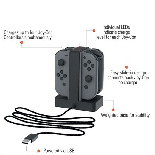 PowerA Ladestation til Joy-Con til Nintendo Switch