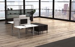 Metalstruktur til Cambio™ højdejusterbart dobbeltbord (bordplade, transport og montering ikke inkluderet)