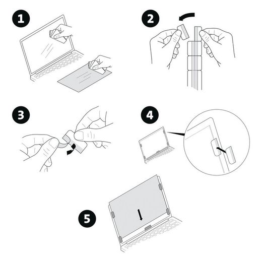 Filtros de privacidad - Extraíble 2 vías para portátiles 12,5" 16:9