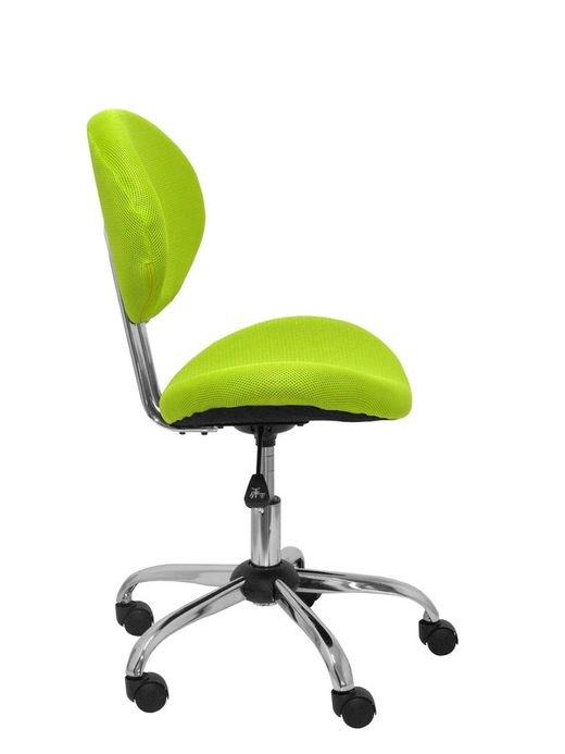 FORÖL Modelo Albendea Silla infantil de oficina ergonómica con mecanismo giratorio, sin brazos y regulable en altura  Respaldo y asiento tapizado en tejido de malla color verde