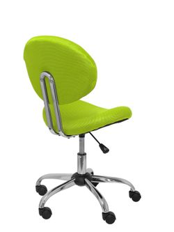 FORÖL Modelo Albendea Silla infantil de oficina ergonómica con mecanismo giratorio, sin brazos y regulable en altura  Respaldo y asiento tapizado en tejido de malla color verde