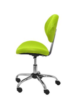 FORÖL Modelo Albendea Silla infantil de oficina ergonómica con mecanismo giratorio, sin brazos y regulable en altura  Respaldo y asiento tapizado en tejido de malla color verde