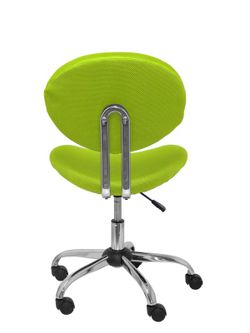 FORÖL Modelo Albendea Silla infantil de oficina ergonómica con mecanismo giratorio, sin brazos y regulable en altura  Respaldo y asiento tapizado en tejido de malla color verde