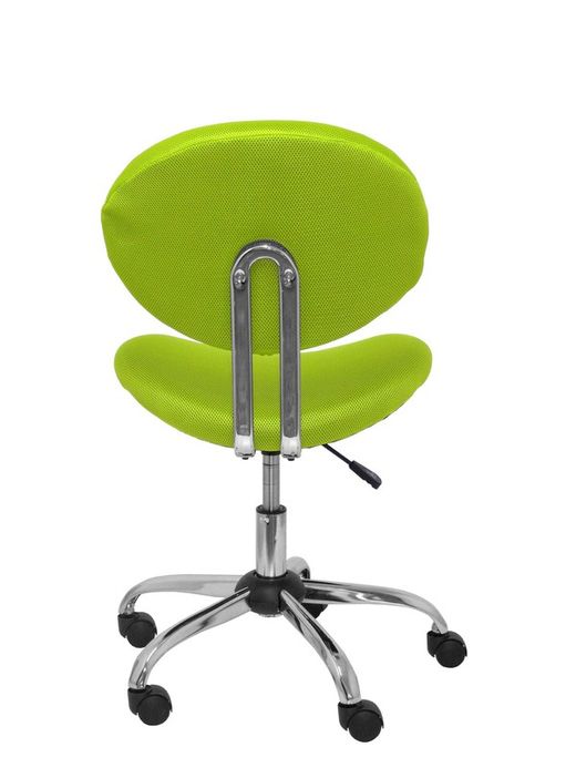 FORÖL Modelo Albendea Silla infantil de oficina ergonómica con mecanismo giratorio, sin brazos y regulable en altura  Respaldo y asiento tapizado en tejido de malla color verde
