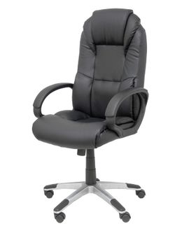 FORÖL Modelo Argamasón - Sillón de dirección ergonómico con mecanismo basculante y regulable en altura - Tapizado en similpiel color negro de primera calidad.