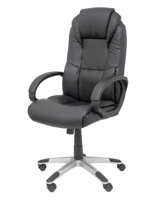 FORÖL Modelo Argamasón - Sillón de dirección ergonómico con mecanismo basculante y regulable en altura - Tapizado en similpiel color negro de primera calidad.