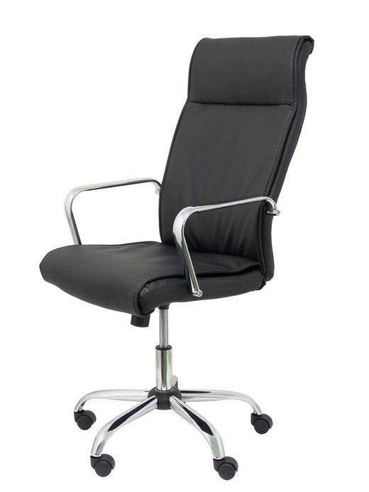 FORÖL Modelo Carcelén - Sillón de dirección ergonómico y basculante - Asiento y respaldo tapizados en similpiel color negro