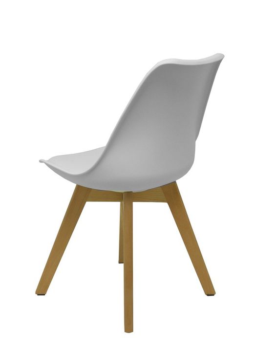 FORÖL- Modelo Don Rodrigo 2.0 - Pack de 4 sillas confidentes ergonómica y con estructura de madera natural de haya, estilo Tower -  Asiento y respaldo de PVC, con acolchado en el asiento.