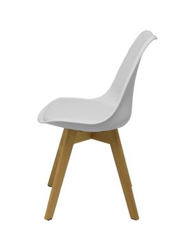FORÖL- Modelo Don Rodrigo 2.0 - Pack de 4 sillas confidentes ergonómica y con estructura de madera natural de haya, estilo Tower -  Asiento y respaldo de PVC, con acolchado en el asiento.