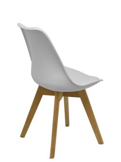 FORÖL- Modelo Don Rodrigo 2.0 - Pack de 4 sillas confidentes ergonómica y con estructura de madera natural de haya, estilo Tower -  Asiento y respaldo de PVC, con acolchado en el asiento.