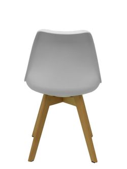 FORÖL- Modelo Don Rodrigo 2.0 - Pack de 4 sillas confidentes ergonómica y con estructura de madera natural de haya, estilo Tower -  Asiento y respaldo de PVC, con acolchado en el asiento.