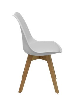 FORÖL- Modelo Don Rodrigo 2.0 - Pack de 4 sillas confidentes ergonómica y con estructura de madera natural de haya, estilo Tower -  Asiento y respaldo de PVC, con acolchado en el asiento.