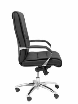 FORÖL Modelo Gineta - Sillón de dirección ergonómico con mecanismo basculante y regulable en altura - Asiento y respaldo tapizados en similpiel color negro.