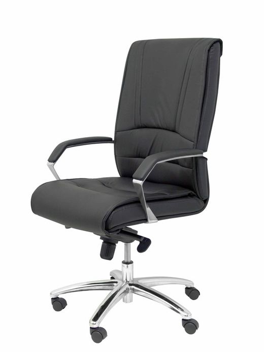 FORÖL Modelo Gineta - Sillón de dirección ergonómico con mecanismo basculante y regulable en altura - Asiento y respaldo tapizados en similpiel color negro.