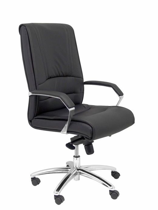 FORÖL Modelo Gineta - Sillón de dirección ergonómico con mecanismo basculante y regulable en altura - Asiento y respaldo tapizados en similpiel color negro.