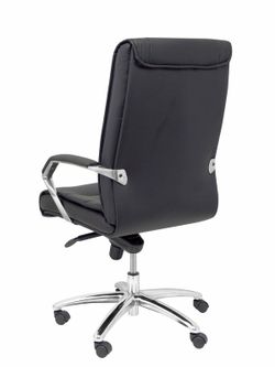 FORÖL Modelo Gineta - Sillón de dirección ergonómico con mecanismo basculante y regulable en altura - Asiento y respaldo tapizados en similpiel color negro.