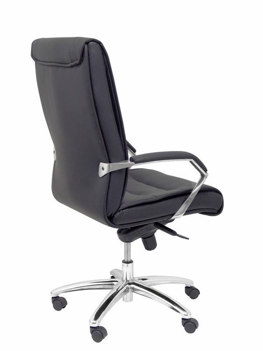 FORÖL Modelo Gineta - Sillón de dirección ergonómico con mecanismo basculante y regulable en altura - Asiento y respaldo tapizados en similpiel color negro.