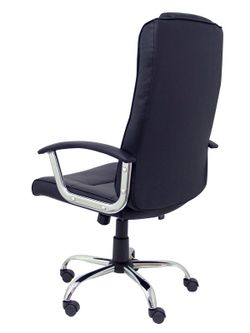 FORÖL Modelo Guadalimar - Sillón de dirección ergonómico, mecanismo basculante, con brazos fijos - Asiento y respaldo tapizados en similpiel color negro.
