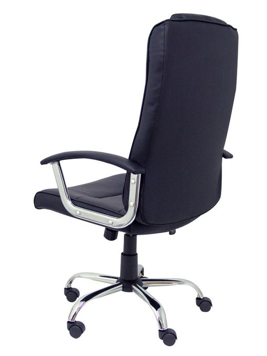 FORÖL Modelo Guadalimar - Sillón de dirección ergonómico, mecanismo basculante, con brazos fijos - Asiento y respaldo tapizados en similpiel color negro.