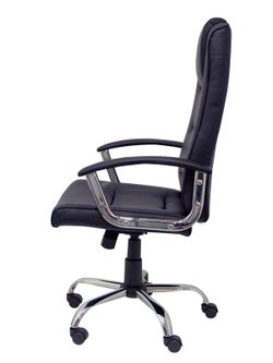 FORÖL Modelo Guadalimar - Sillón de dirección ergonómico, mecanismo basculante, con brazos fijos - Asiento y respaldo tapizados en similpiel color negro.
