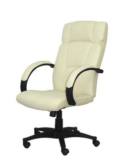 FORÖL - Modelo Munera - Sillón de dirección ergonómico con mecanismo basculante y regulable en altura - Tapizado en similpiel color crema de primera calidad.