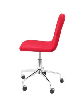 FORÖL Modelo Olivares Silla infantil de oficina ergonómica con mecanismo giratorio y regulable en altura  Respaldo y asiento tapizado en tejido de malla color rojo