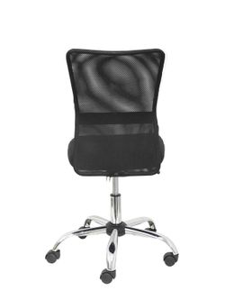 FORÖL Modelo Pardal - Silla de oficina ergonómica con mecanismo giratorio y asiento regulable en altura  Respaldo de malla transpirable color negro y asiento tapizado en tejido de malla color negro.