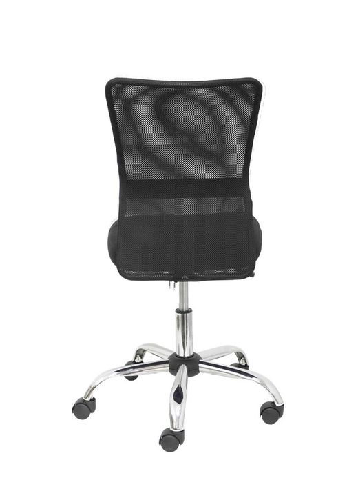 FORÖL Modelo Pardal - Silla de oficina ergonómica con mecanismo giratorio y asiento regulable en altura  Respaldo de malla transpirable color negro y asiento tapizado en tejido de malla color negro.