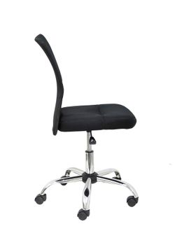 FORÖL Modelo Pardal - Silla de oficina ergonómica con mecanismo giratorio y asiento regulable en altura  Respaldo de malla transpirable color negro y asiento tapizado en tejido de malla color negro.