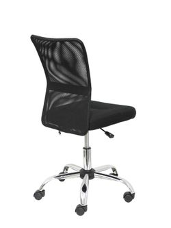 FORÖL Modelo Pardal - Silla de oficina ergonómica con mecanismo giratorio y asiento regulable en altura  Respaldo de malla transpirable color negro y asiento tapizado en tejido de malla color negro.