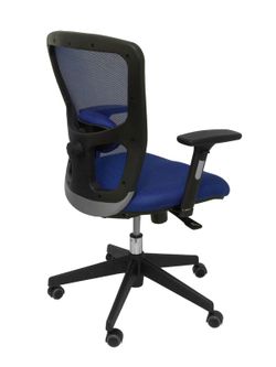 FORÖL Modelo Pozuelo - Silla de oficina ergonómica con mecanismo sincro, brazos regulables 2D y refuerzo lumbar ajustable - Respaldo de malla transpirable en color azul y asiento tapizados en tejido 3D color azul