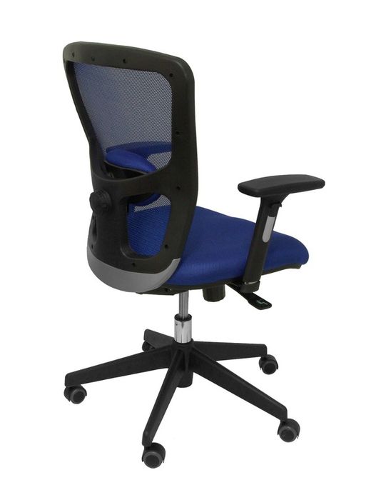 FORÖL Modelo Pozuelo - Silla de oficina ergonómica con mecanismo sincro, brazos regulables 2D y refuerzo lumbar ajustable - Respaldo de malla transpirable en color azul y asiento tapizados en tejido 3D color azul