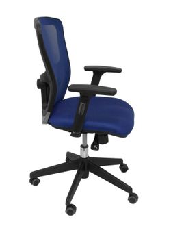 FORÖL Modelo Pozuelo - Silla de oficina ergonómica con mecanismo sincro, brazos regulables 2D y refuerzo lumbar ajustable - Respaldo de malla transpirable en color azul y asiento tapizados en tejido 3D color azul