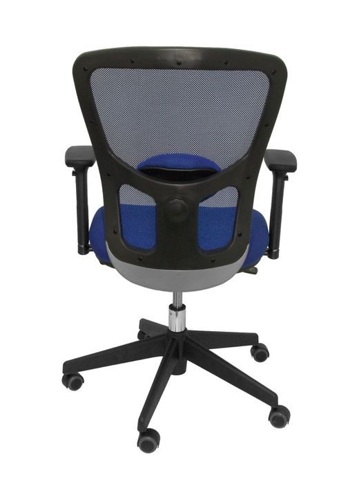FORÖL Modelo Pozuelo - Silla de oficina ergonómica con mecanismo sincro, brazos regulables 2D y refuerzo lumbar ajustable - Respaldo de malla transpirable en color azul y asiento tapizados en tejido 3D color azul
