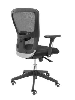 FORÖL Modelo Pozuelo - Silla de oficina ergonómica con mecanismo sincro, brazos regulables 2D y refuerzo lumbar ajustable - Respaldo de malla transpirable en color negro y asiento tapizados en tejido 3D color negro