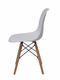 FORÖL- Modelo Priego - Pack de 4 sillas confidentes ergonómica y con estructura de madera natural de haya y metál, estilo Tower -  Asiento y respaldo de PVC.