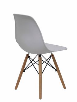 FORÖL- Modelo Priego - Pack de 4 sillas confidentes ergonómica y con estructura de madera natural de haya y metál, estilo Tower -  Asiento y respaldo de PVC.