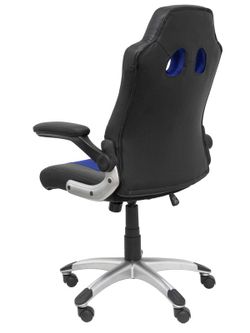 FORÖL Modelo Talave - Silla Gaming con mecanismo basculante, regulable en altura y brazos retráctiles incluidos - Asiento y respaldo tapizados en SIMILPIEL negro y azul.