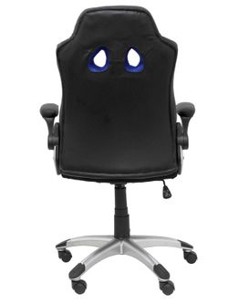 FORÖL Modelo Talave - Silla Gaming con mecanismo basculante, regulable en altura y brazos retráctiles incluidos - Asiento y respaldo tapizados en SIMILPIEL negro y azul.