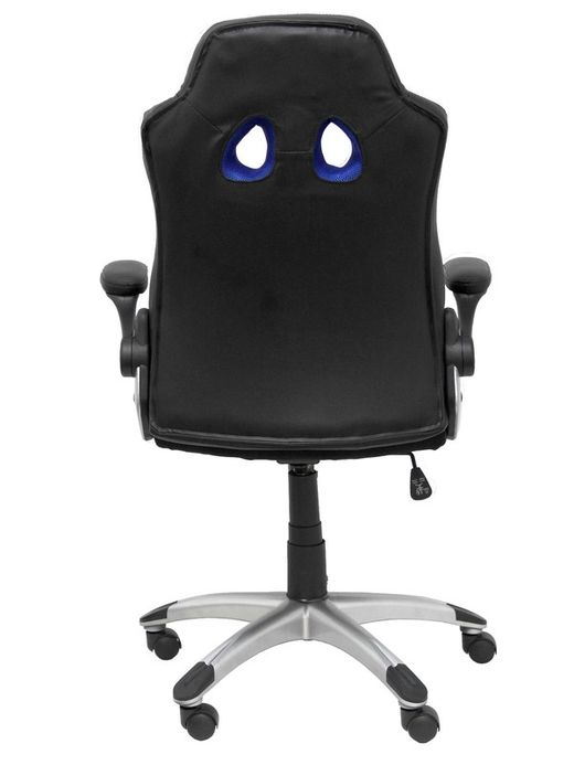FORÖL Modelo Talave - Silla Gaming con mecanismo basculante, regulable en altura y brazos retráctiles incluidos - Asiento y respaldo tapizados en SIMILPIEL negro y azul.