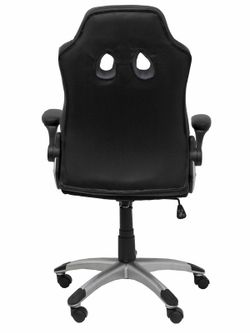 FORÖL Modelo Talave - Silla Gaming con mecanismo basculante, regulable en altura y brazos retráctiles incluidos - Asiento y respaldo tapizados en SIMILPIEL negro y gris