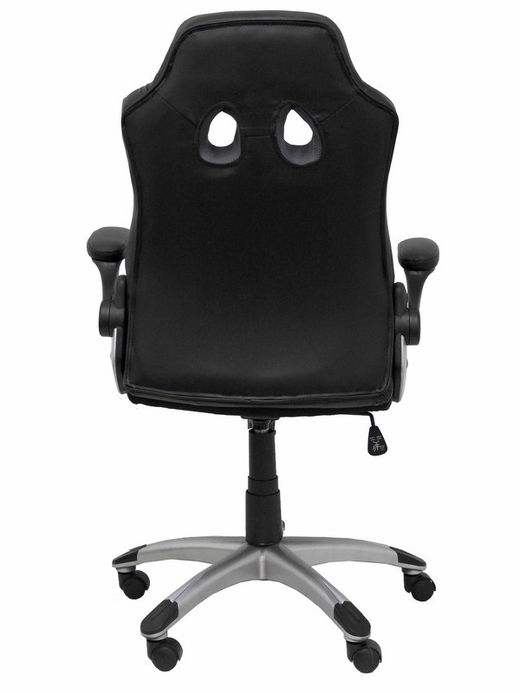 FORÖL Modelo Talave - Silla Gaming con mecanismo basculante, regulable en altura y brazos retráctiles incluidos - Asiento y respaldo tapizados en SIMILPIEL negro y gris