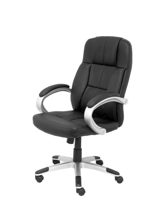 FORÖL Modelo Tobarra - Sillón de dirección ergonómico con mecanismo basculante y regulable en altura - Tapizado en similpiel color negro de primera calidad.